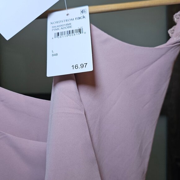 Pale Pink Lace Strap Tank, Nordstrom Rack L NWT - Picture 4 of 4